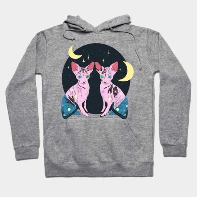 Sphynx Twins Hoodie by Ria_Mizuko